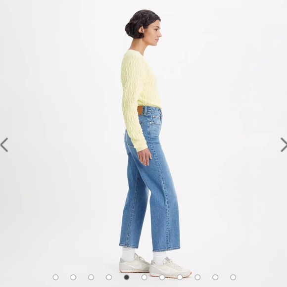 Ribcage Straight Ankle Women's Jeans 26 in Dance Around Medium Wash - Picture 4 of 12